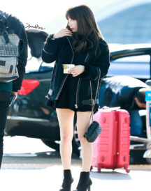 Pop Star Goo Hara B3 Bomber Jacket In Real Black Suede Leather Pop Star Goo Hara B3 Bomber Jacket In Real Black Suede Leather