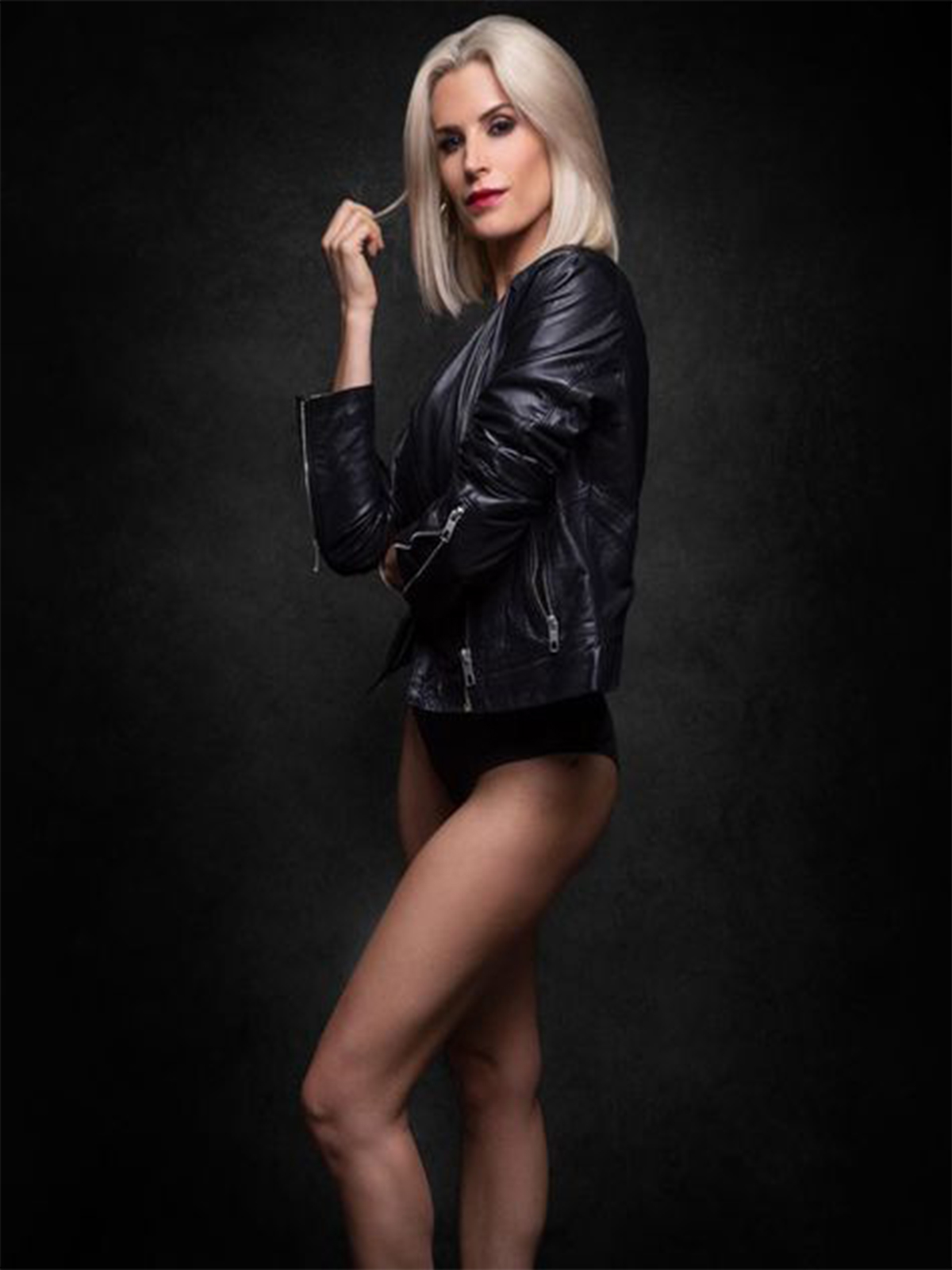 Sarah Jayne Dunn Lambskin Slim Fit Biker Jacket