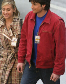 Smallville Clark Kent Red Cosplay Costume Denim Jacket
