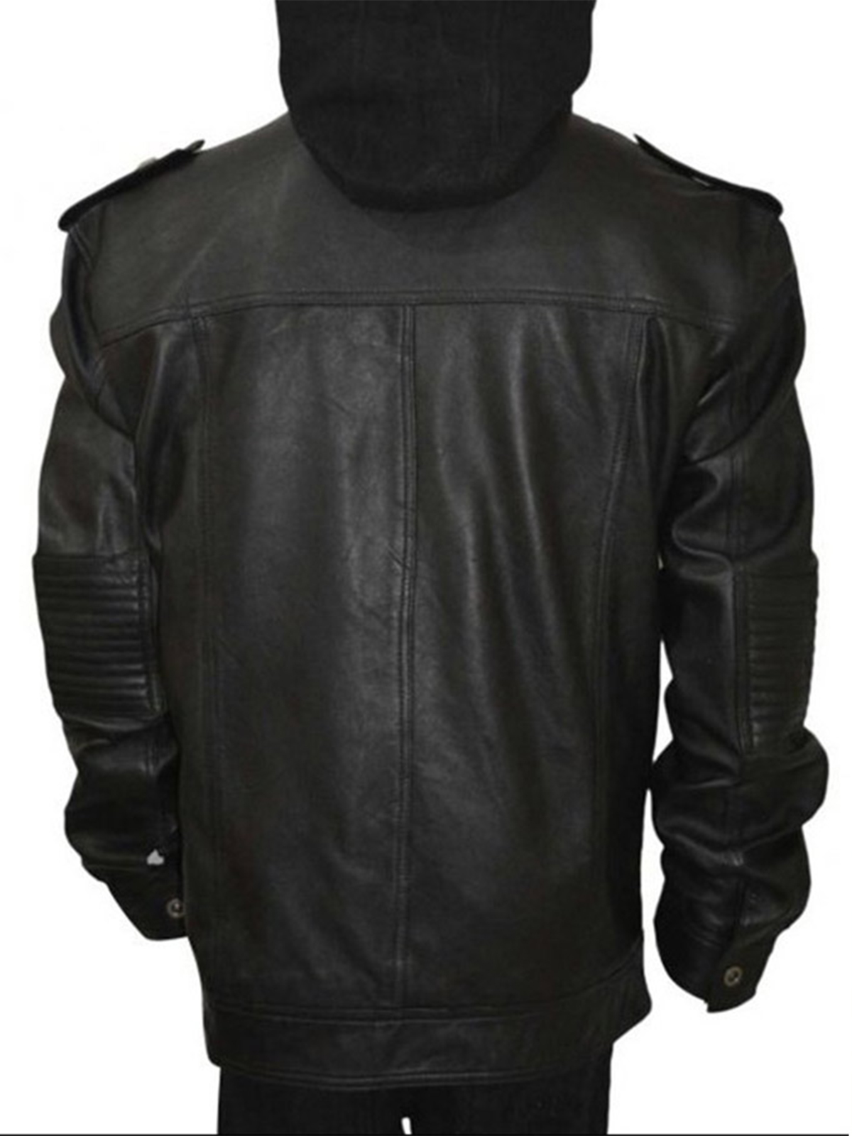 WWE Bill Goldberg AJ Style Genuine Leather Hoodie Jacket