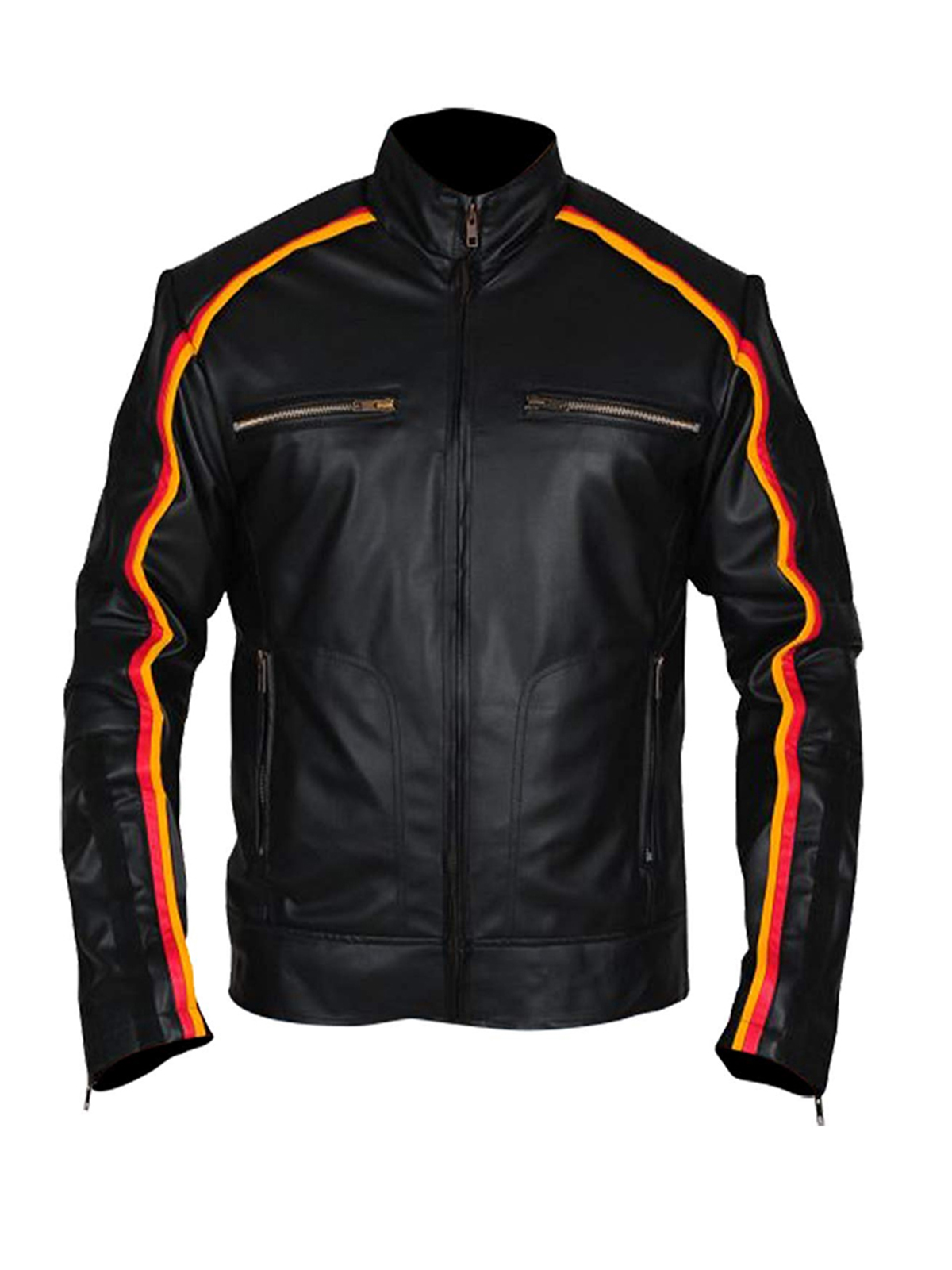 WWE Dean Ambrose Striped Leather Jacket