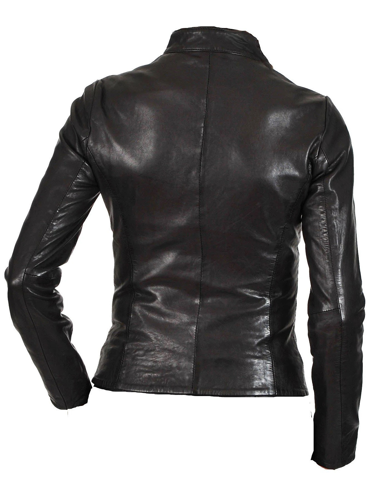 Women’s Casual Slim Fit Biker Black Leather Jacket