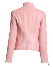 Women’s New Style Casual Pink Biker Jacket