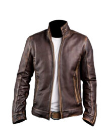 X-Men Vintage Cafe Racer Biker Real Brown Distress Jacket