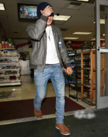 Zac Efron Mens Bomber Genuine Leather Jacket