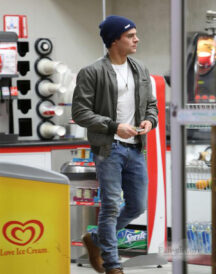 Zac Efron Mens Bomber Grey Genuine Leather Jacket Zac Efron Mens Bomber Grey Genuine Leather Jacket