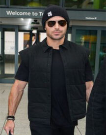Zac Efron Mens Casual Black Cotton Vest Zac Efron Mens Casual Black Cotton Vest