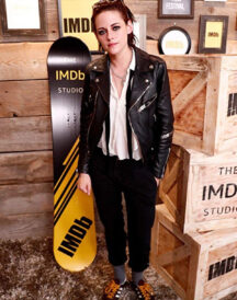 Actress Kristen Stewart leather Jacket