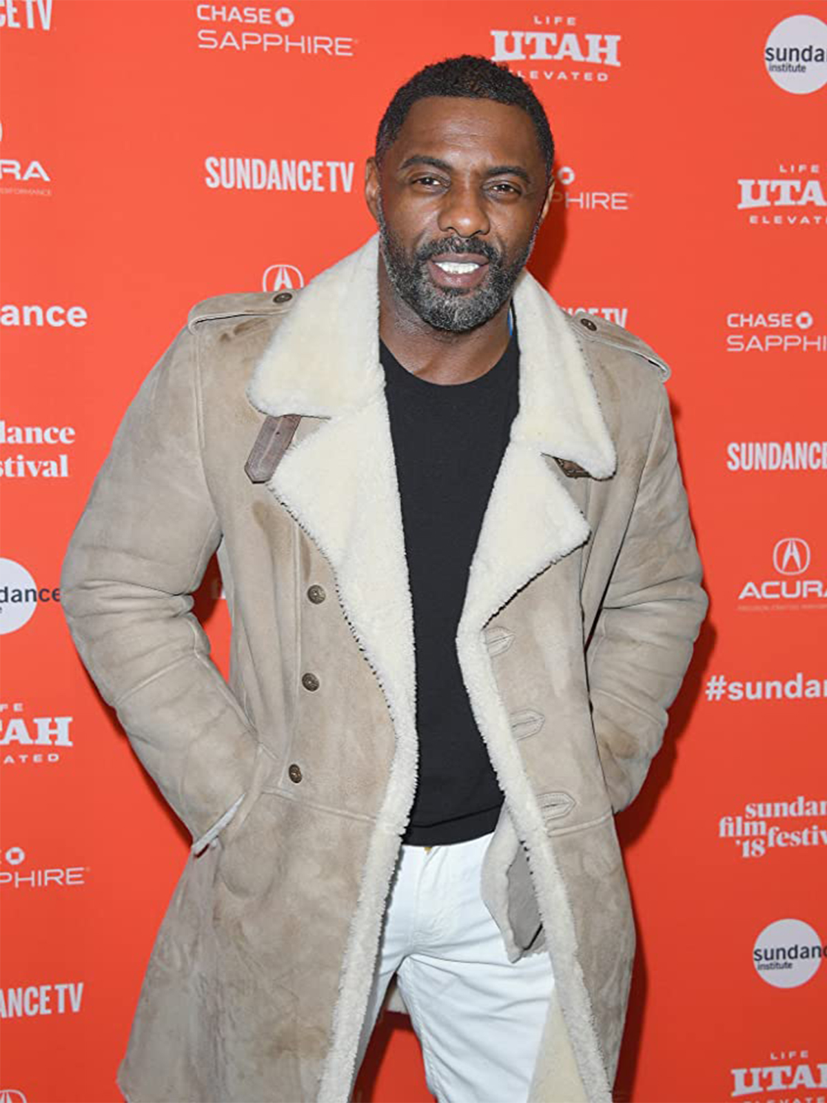 Idris Elba Yardie Event Suede Leather Coat