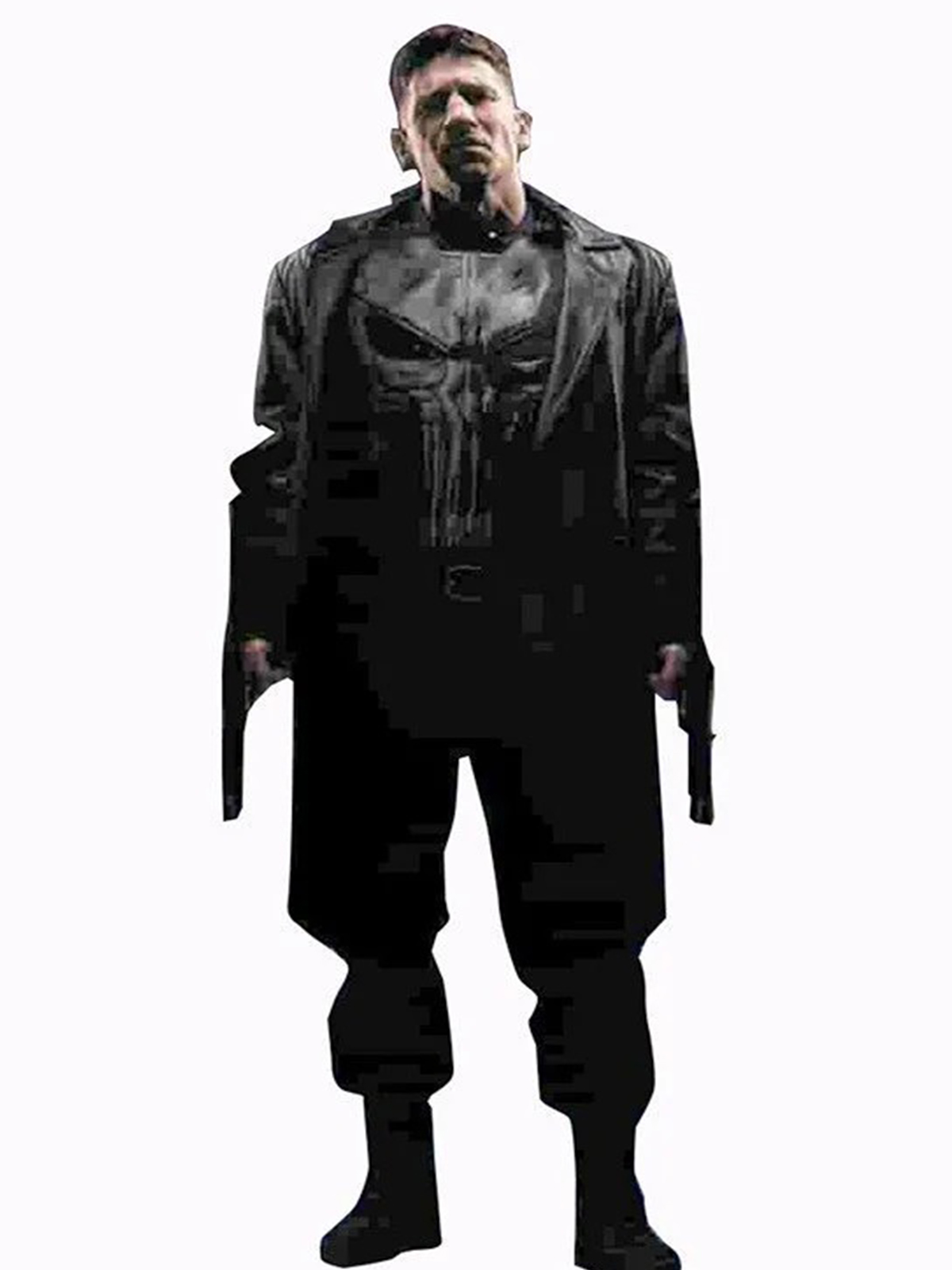 Jon Bernthal Punisher Black Leather Coat