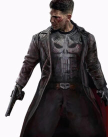 Jon Bernthal Punisher Black Leather Coat