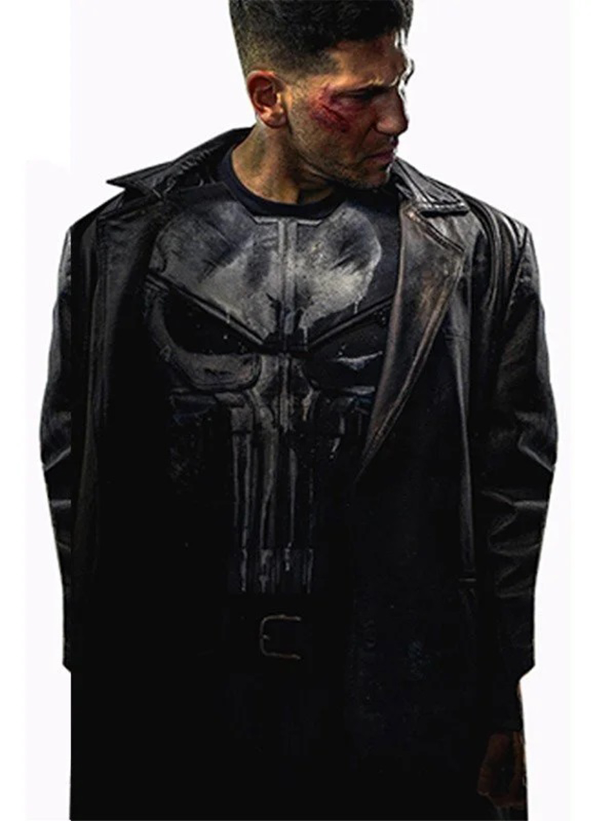 Jon Bernthal Punisher Black Leather Coat