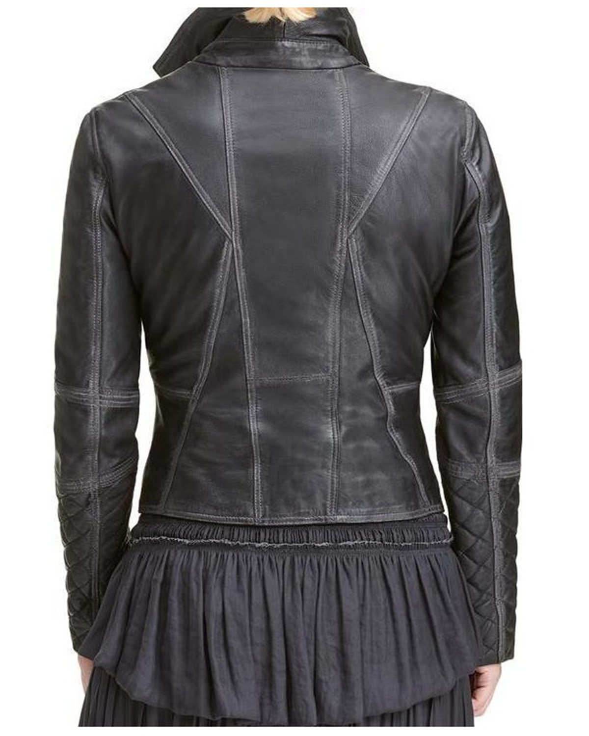 Lexi Quilted Ladies Moto Leather Jacket