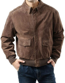 Men Air Force A-2 Flight Leather Jacket