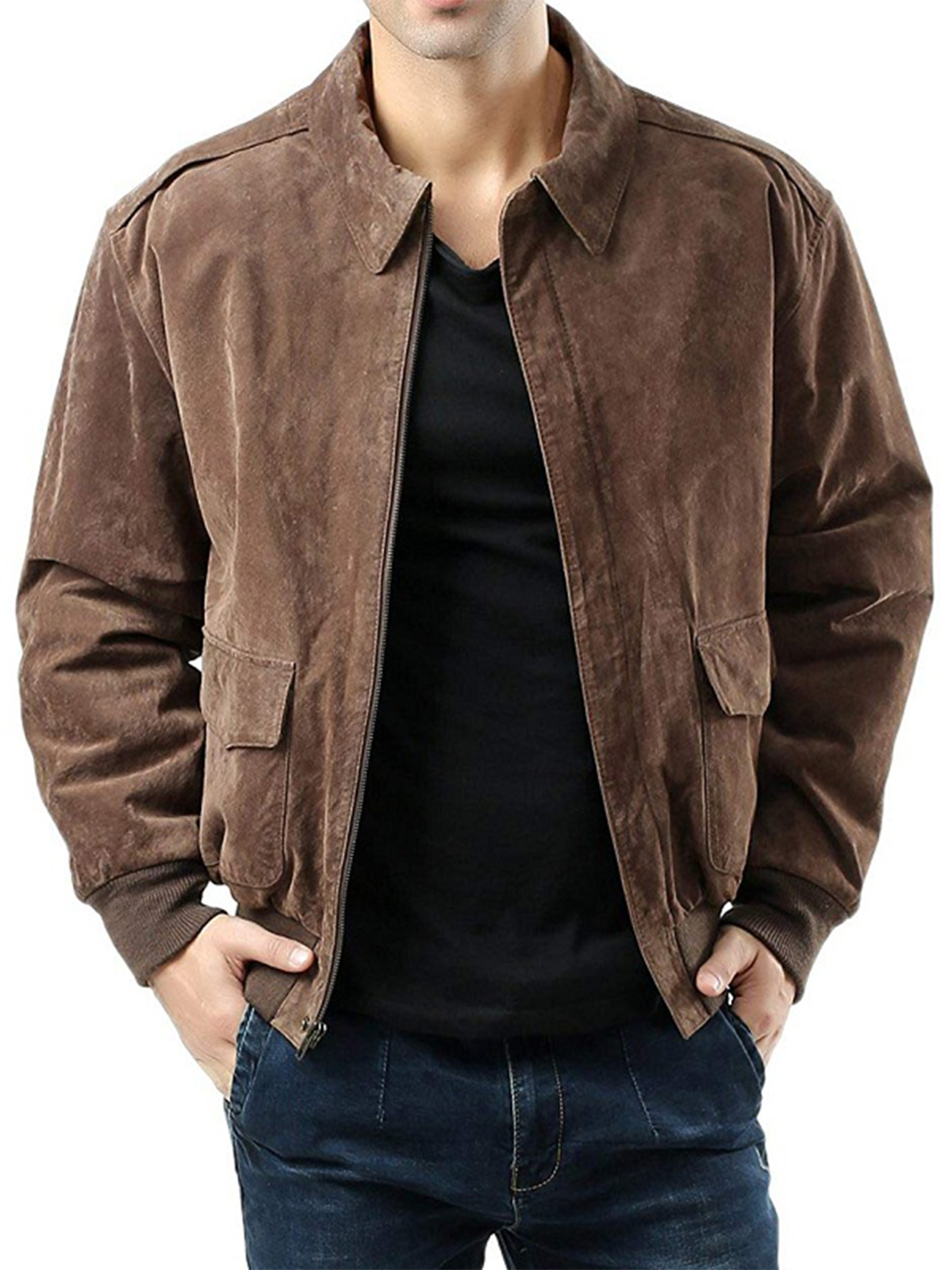 Men Air Force A-2 Flight Leather Jacket