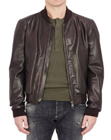 Men Brown Leather Jacket
