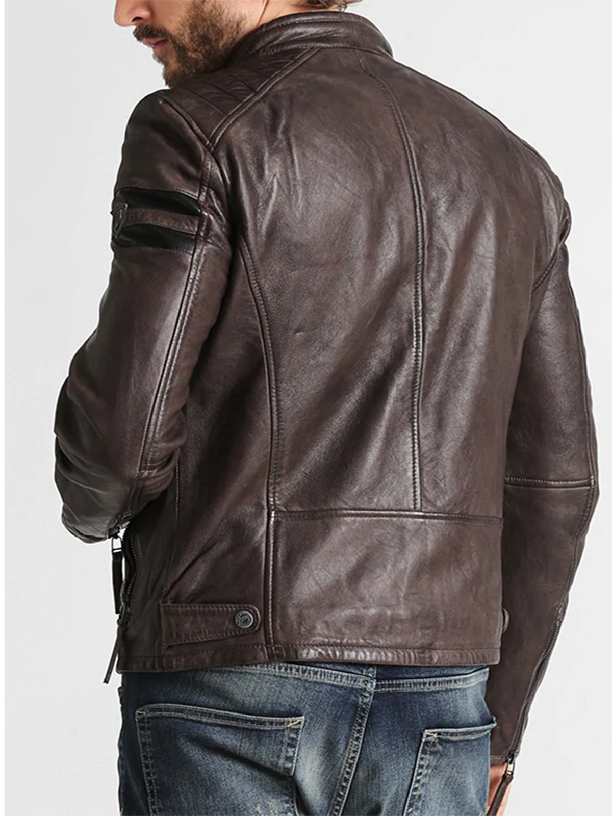 Men Brown Slim fit Jacket