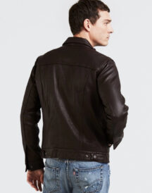 Men Classic Brown leather Jacket