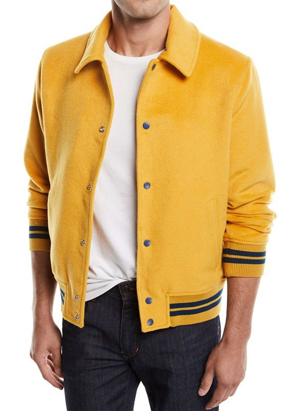 Men Classic fit Wool Varsity Jacket