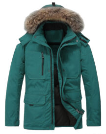 Men Fur Duck Down Winter Jacket