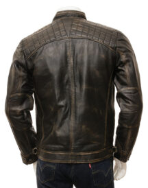 Men Motorcycle Leather Jacket