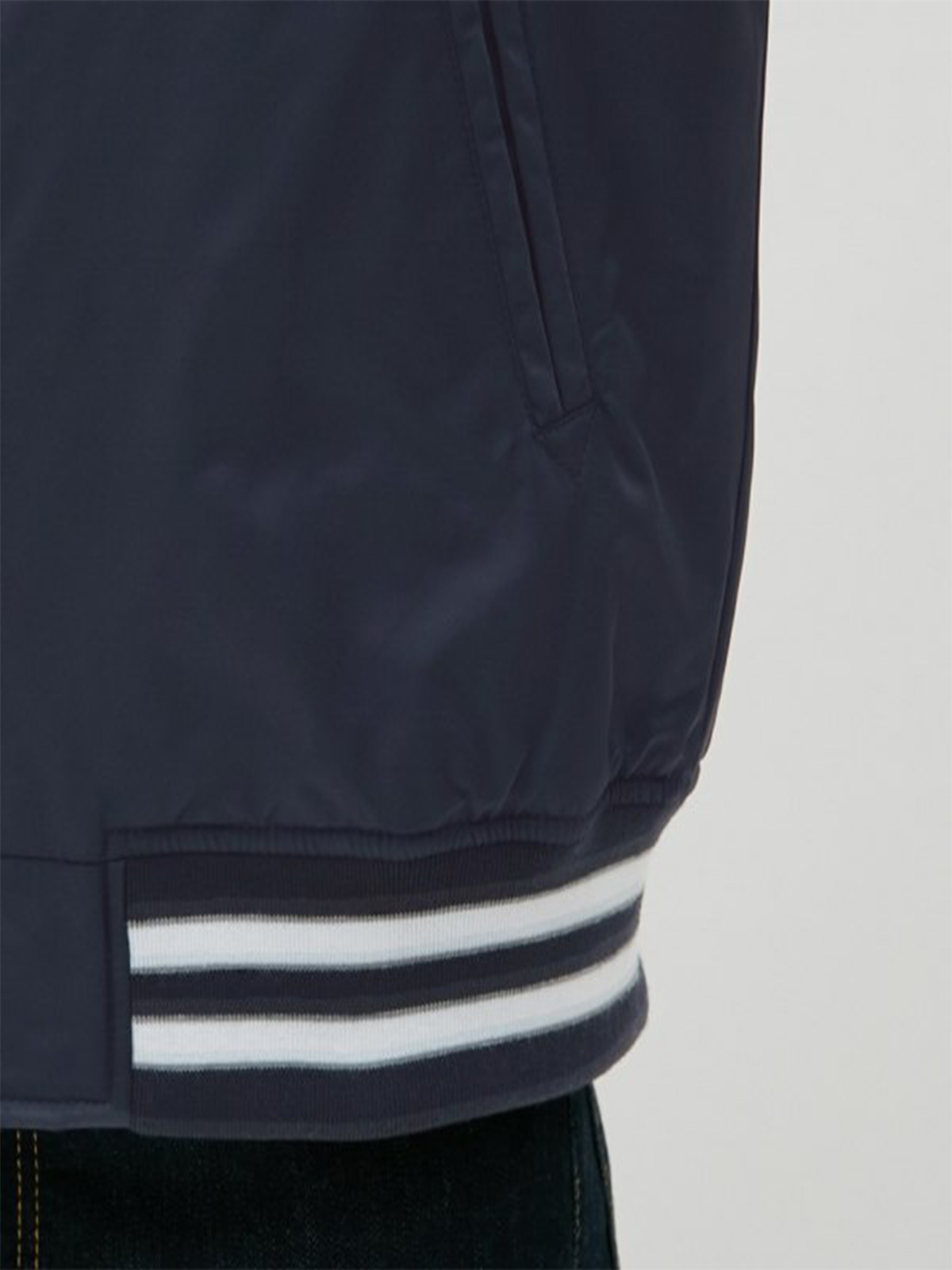 Men Casual Navy Blue Varsity Jacket