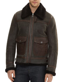 Men Shearling Leather Jacket