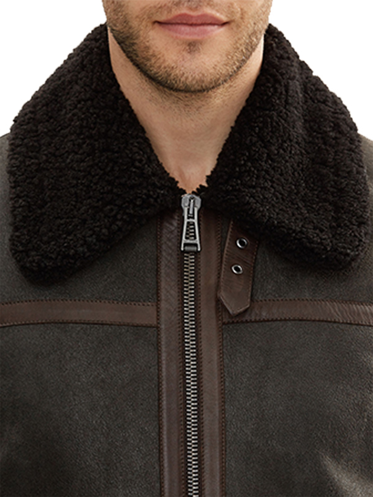 Men Shearling Leather Jacket