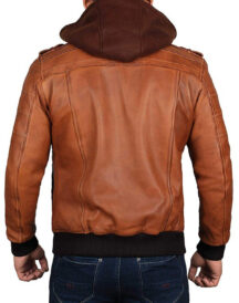 Men Slim fit Removable leather Jacket