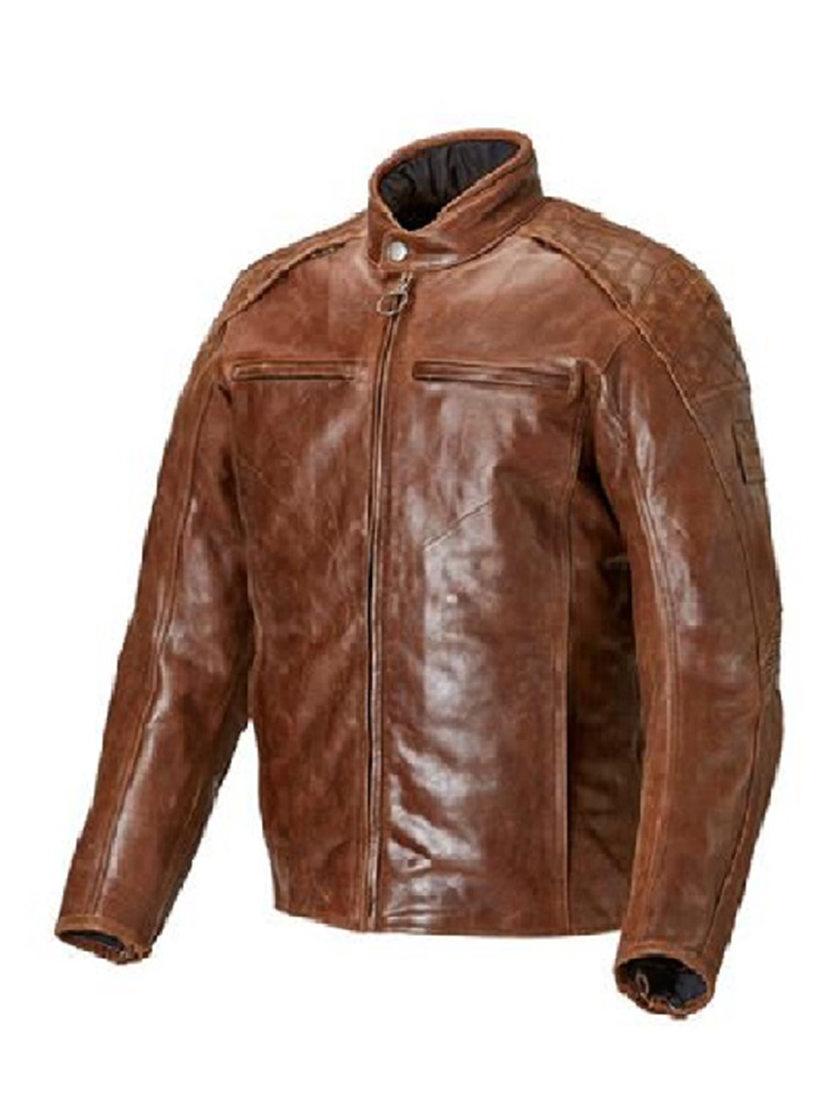 Men Stylish Outfit Brown Motorcycle Jacket