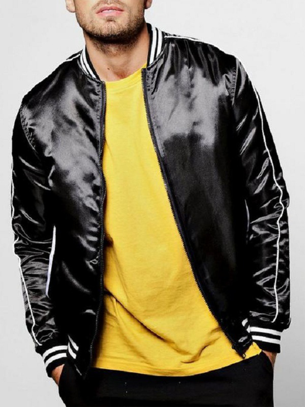 Men Varsity Bomber Jacket