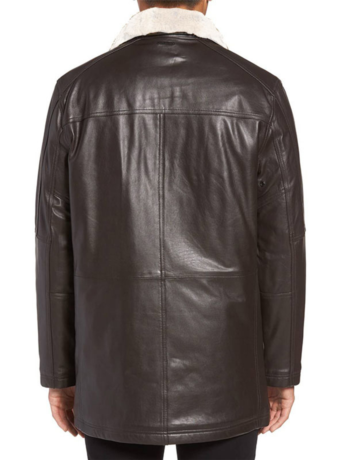 Men Winter Leather Fur Coat