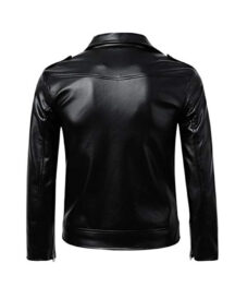 Men’s Classic Black Genuine Motorcycle Jacket