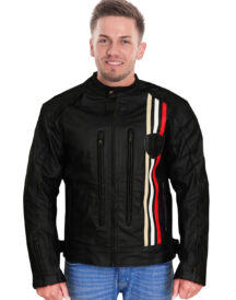Men’s Jaunty Bikers Black Leather Jacket