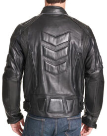 Men’s Padded Motorcycle Leather Jacket