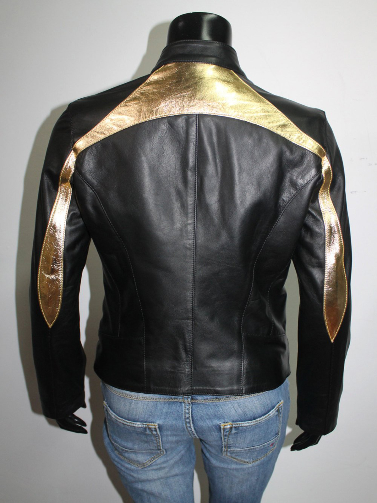 Stylish Golden Design leather Jacket