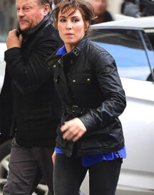 Tom Clancys Jack Ryan Harriet Baumann Black Leather Jacket