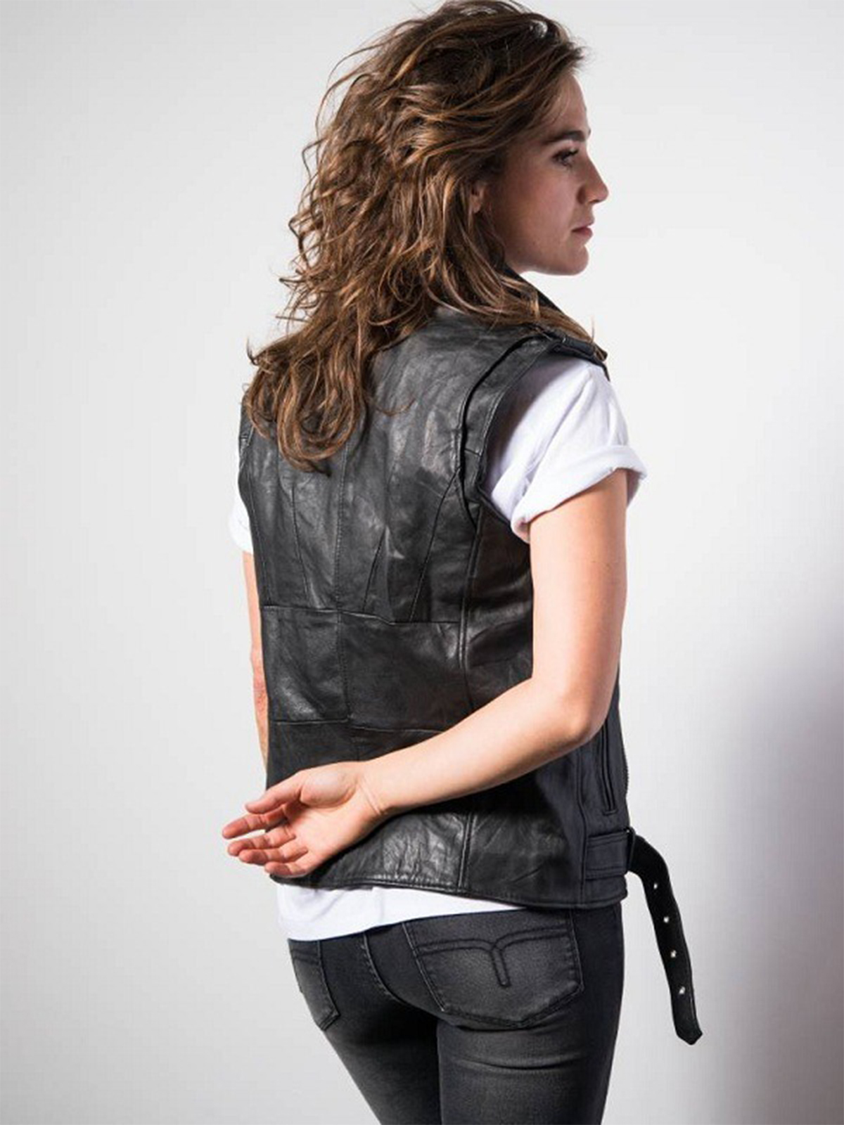 Women Casual Biker Vest