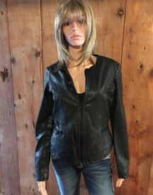 Women Comfy Black Leather Jacket