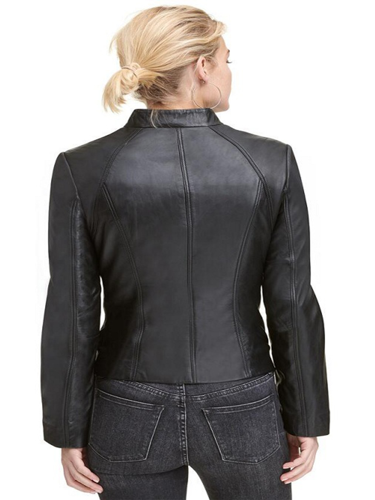 Women Scuba Leather Jacket