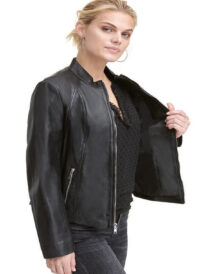 Women Scuba Leather Jacket