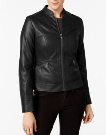 Women Slim Fit Moto Jacket