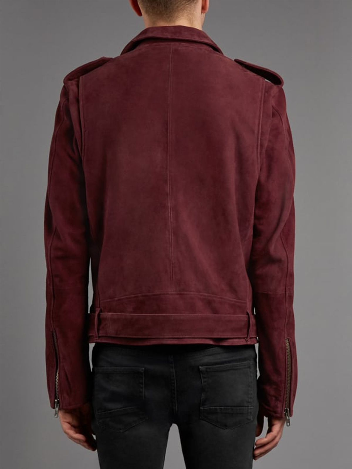 Double Rider Burgundy Suede Jacket