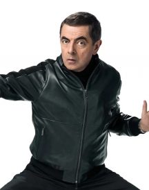 Johnny English Strikes Again Black Leather Jacket Johnny English Strikes Again Black Leather Jacket