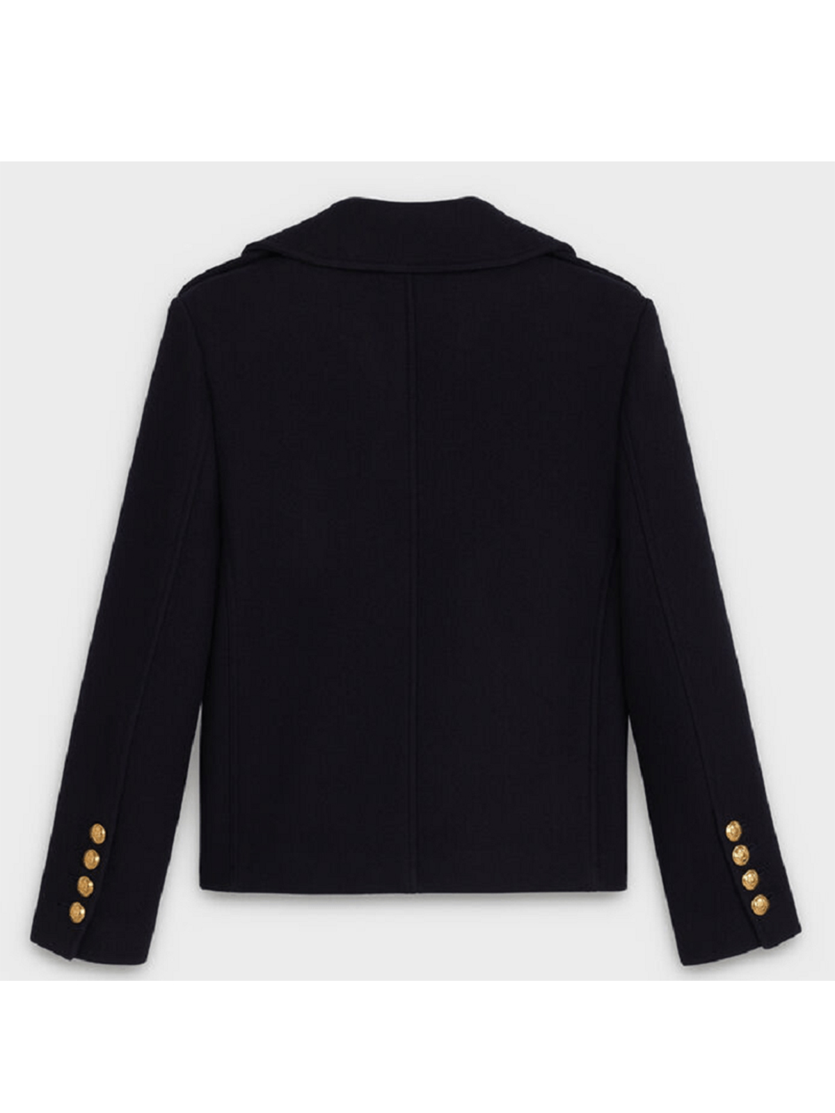 Mens Short Pea Coat Wool Jacket