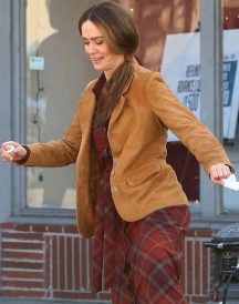 Sarah Paulson Bird Box Jessica Blazer Coat Sarah Paulson Bird Box Jessica Blazer Coat