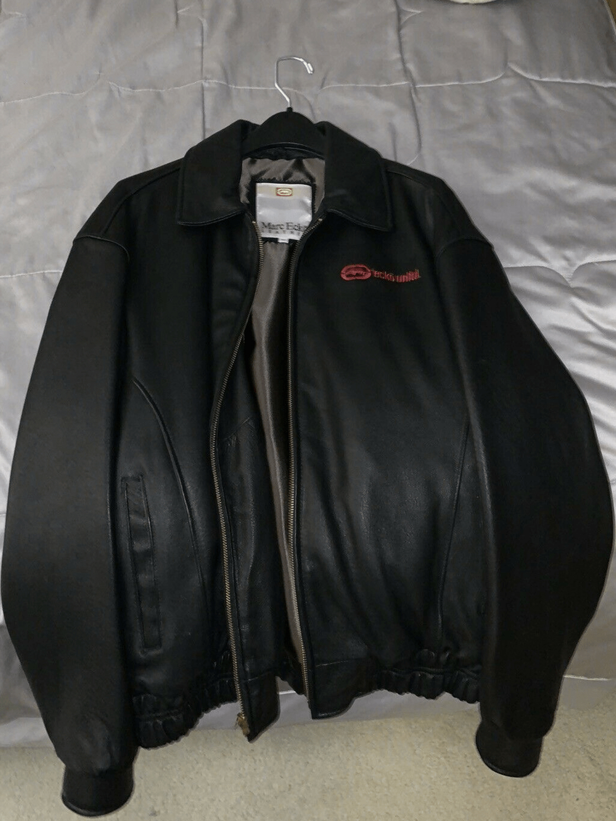 Menes Echo Unlet Black Leather Jacket