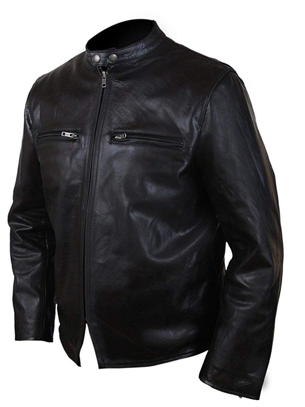 Men’s Burnt Bradley Cooper Crunch Cowhide Genuine Jacket