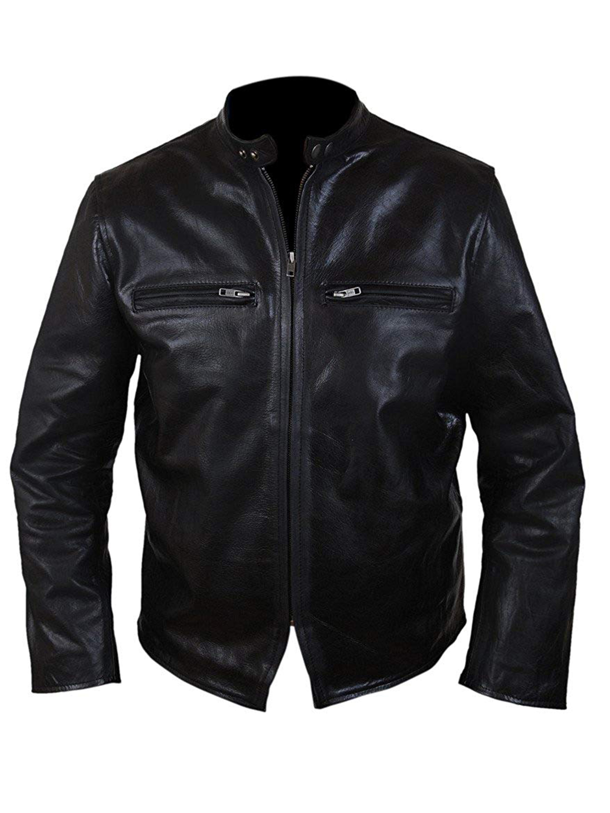 Men’s Burnt Bradley Cooper Crunch Cowhide Genuine Leather Jacket