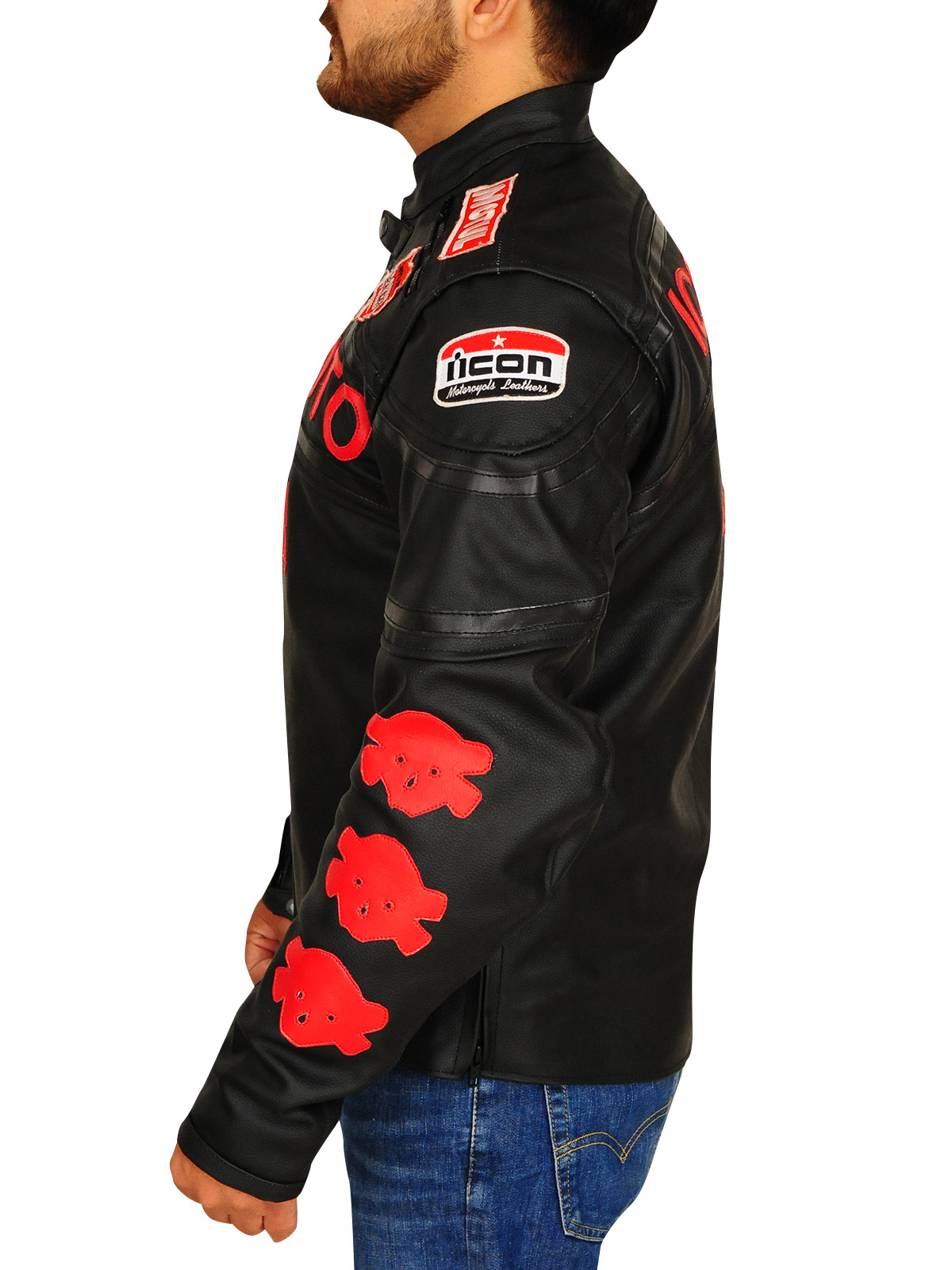 Icon Moto Biker Style Leather Jacket